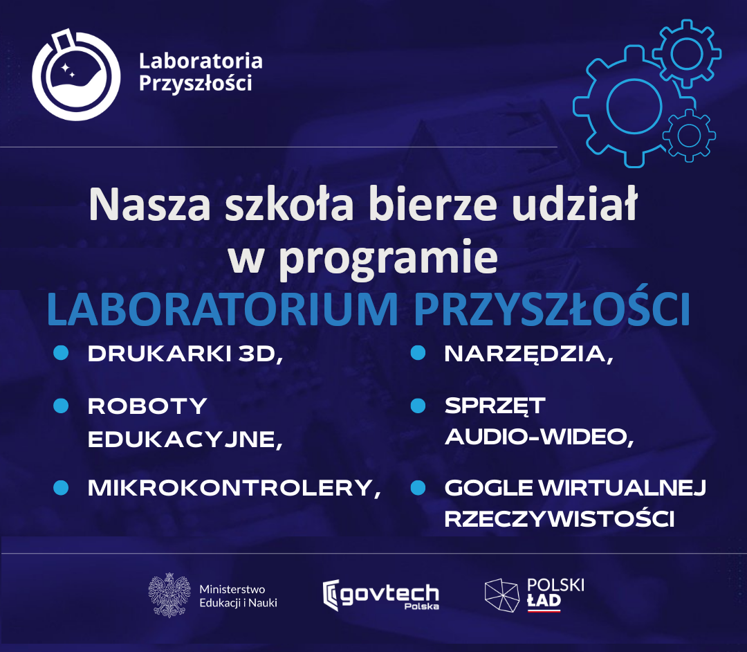 Plakat o&nbsp;Programie Laboratorium Przyszłości