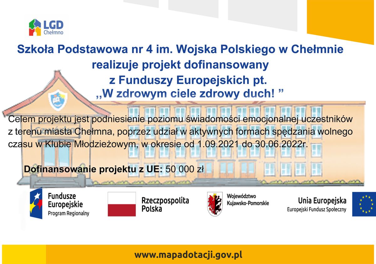 Plakat projektu edukacyjnego W&nbsp;zdrowym ciele zdrowy duch